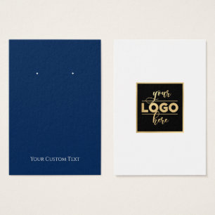 Retour Logo Marine Blue Earring Carte d'affichage