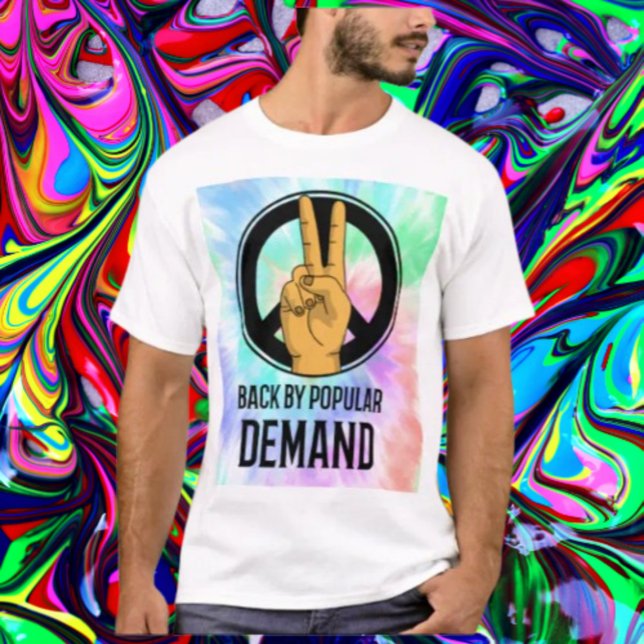 Retour sur demande | T-shirt Tie-Dye avec signe de (Créateur téléchargé)