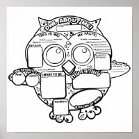 Retourne À L'École ! Poster de la Propre Chouette