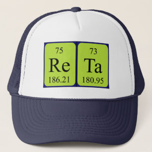 Retourne le casquette de nom de table périodique