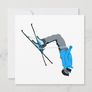 Retournement   Carte de skieur en ski à backflip