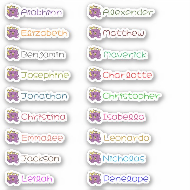 Retourner à l'école Stickers de noms multiples per (Devant)