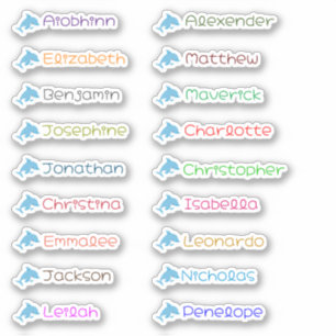 Retourner à l'école Stickers de noms multiples per