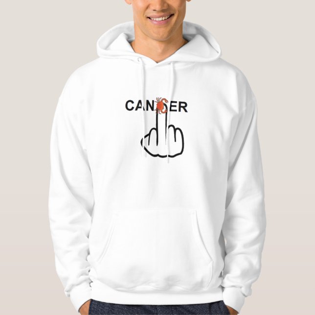 Retourner du cancer sweat - shirt à capuche (Devant)