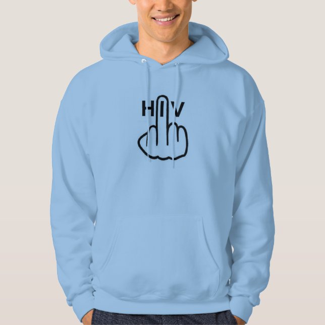 Retourner sur le VIH sweat - shirt à capuche (Devant)