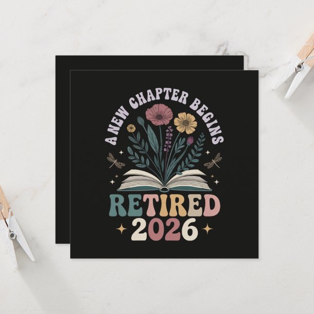 Retraité 2026 Un Nouveau Chapitre Commence (Devant/Arrière en situation)