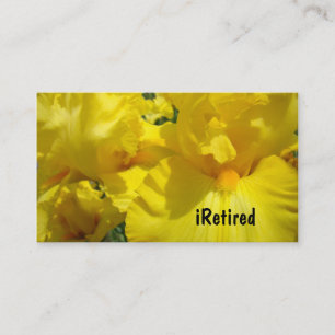 Retraite Carte de visite à la retraite Nature Iris