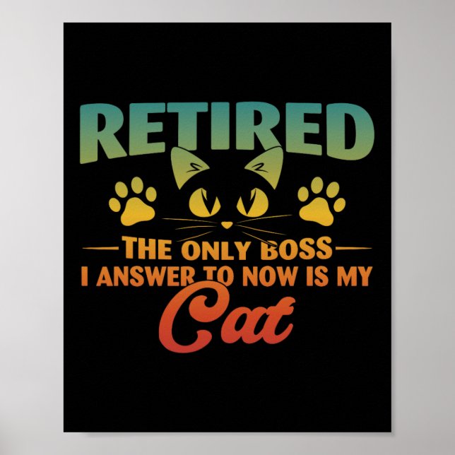 Retraité Chat Funny Retraite 2024 Décoration Homme (Devant)
