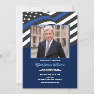 Retraite de la police Photo Party Invitation