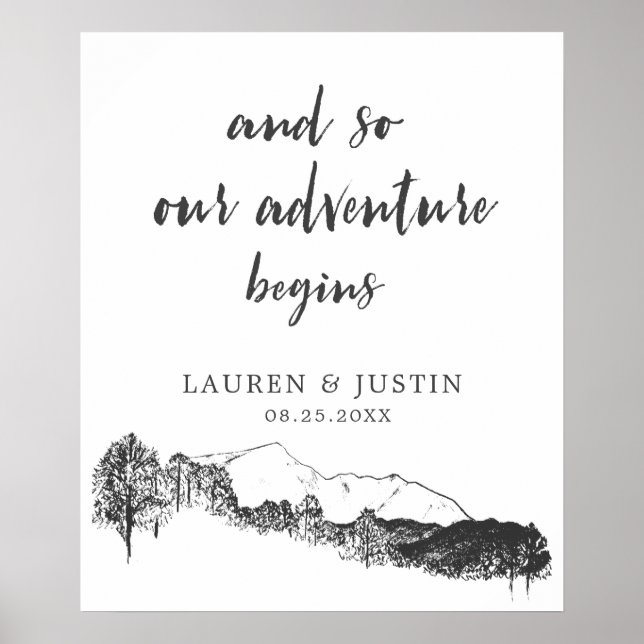 Retraite de montagne | Poster de bienvenue du Mari (Devant)