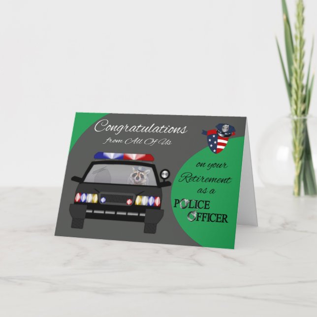 Retraite De Nous Tous, Carte De Voeux De Police (Devant)