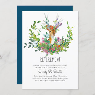Retraite des cerfs de bois Invitations de la fête