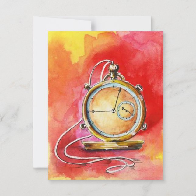 Retraite des invitations Gold Pocket Watch! (Devant)