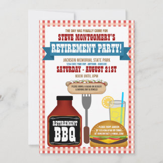 Retraite d'été Invitations du Barbeque Party