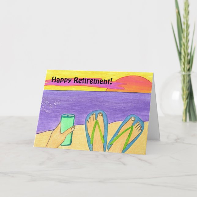 Retraite heureuse ! carte de voeux (Devant)