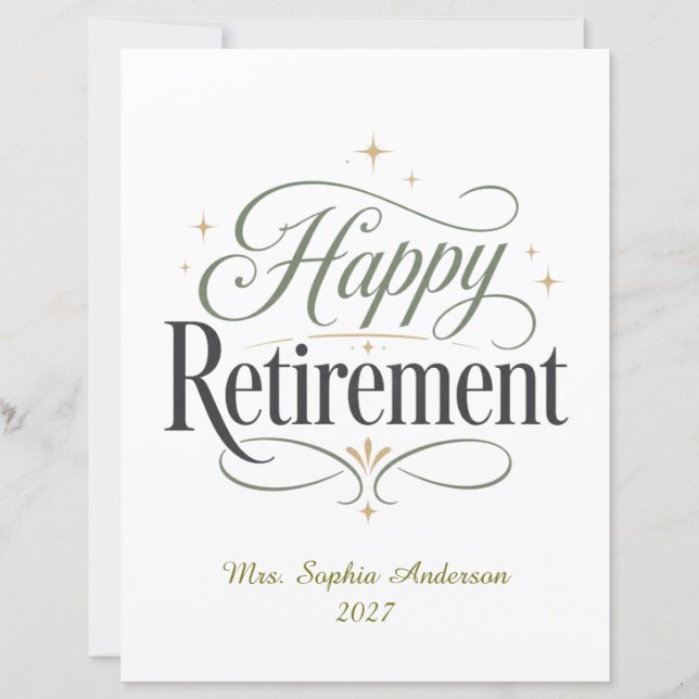 Retraite Heureuse Nom Personnalisé (Devant)