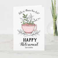 Retraite Life est une carte florale à thé Beau