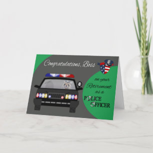 Retraite, Patron, Carte de voeux de police