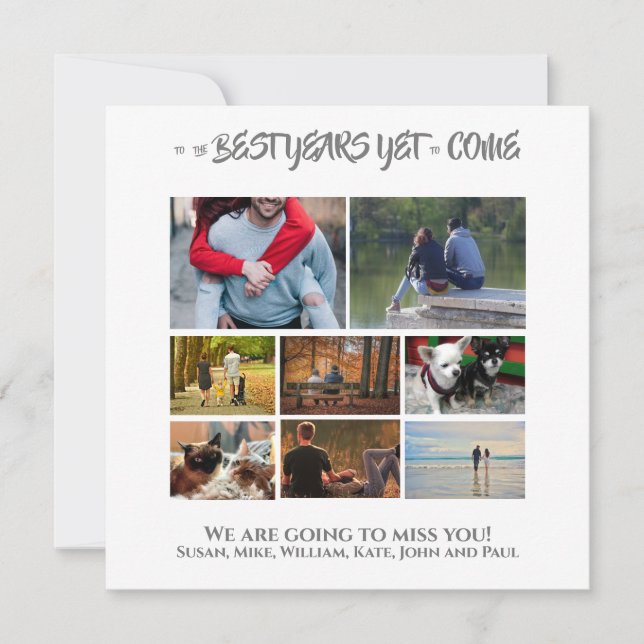 Retraite photo collage entreprise adieu personnali (Devant)