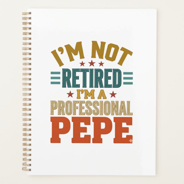 Retraite Professionnelle Pepe Typographie Vintage  (Devant)