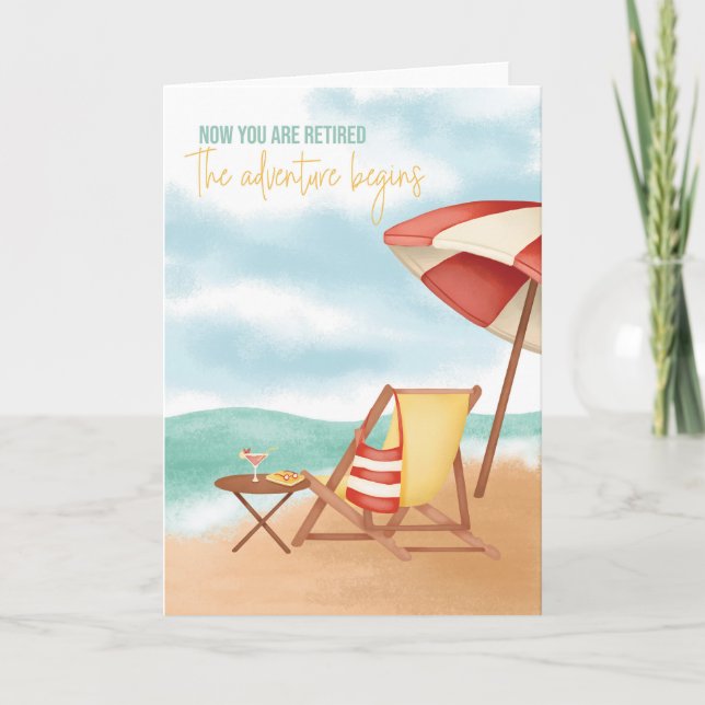 Retraite Relaxante Plage Nouvelle Aventures Carte (Devant)