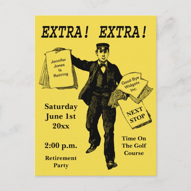 Retraite - Retraite Enregistrer La Date Invitation (Devant)