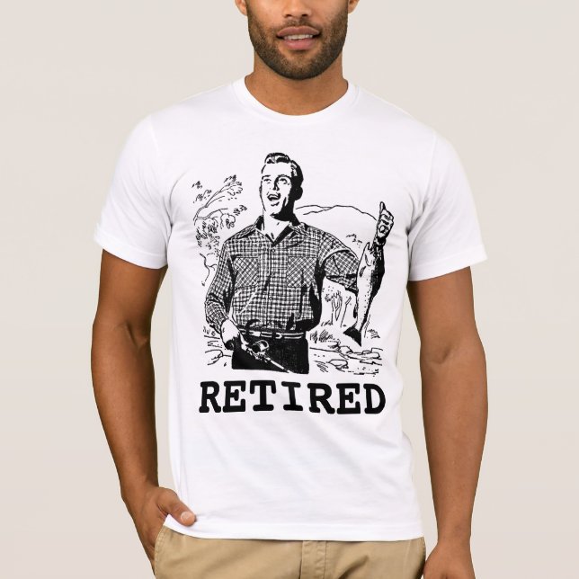 RETRAITE RETRAITE T-shirts du lac de PÊCHE (Devant)