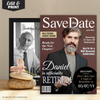 Retraite Sauvegarder la date Invitation de magazin