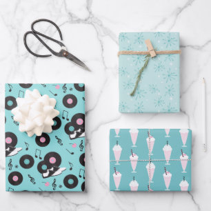 Retro 1950 Diner Birthday Wrapping Papier - Sock H