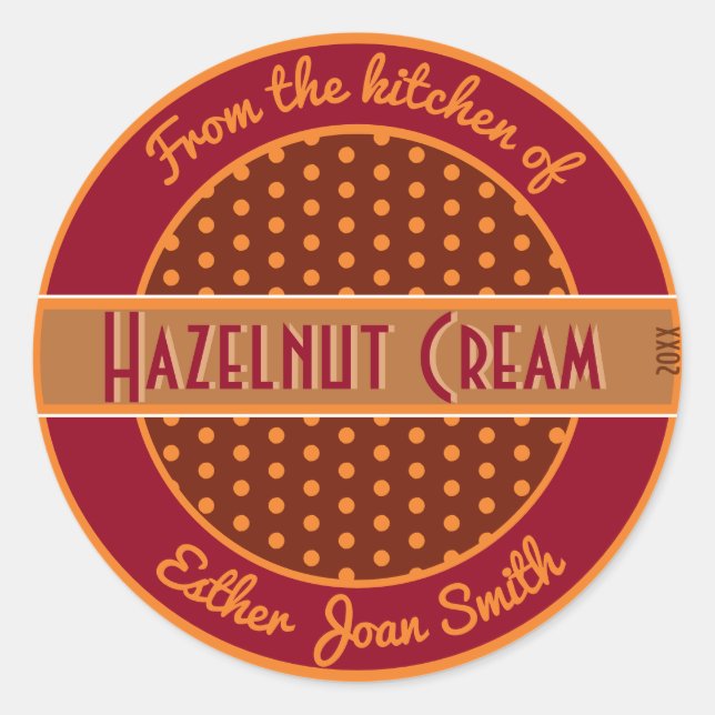 Retro 1950s sur mesure Étiquette alimentaire fait  (Devant)