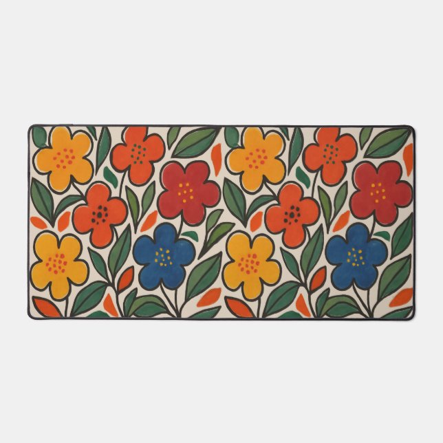 Retro 1960s Style Floral Pattern (Recto)
