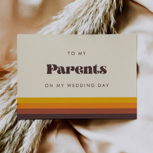 Retro 60s à mes parents sur ma carte de jour de ma