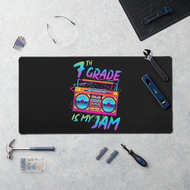 Rétro 80s 7e année est mon truc retour à l'école (Poste de travail)