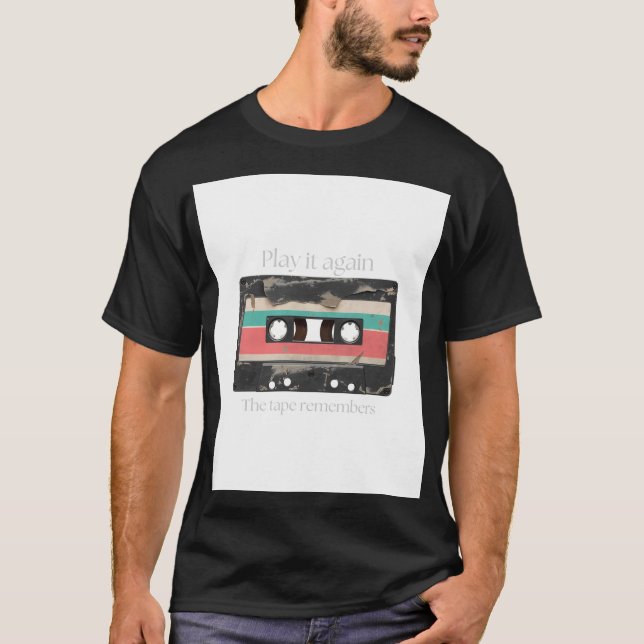 Retro 90s Music Black Streetwear T-shirt (Devant)