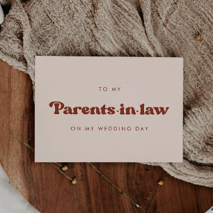 Retro à mes beaux-parents sur ma carte de jour de
