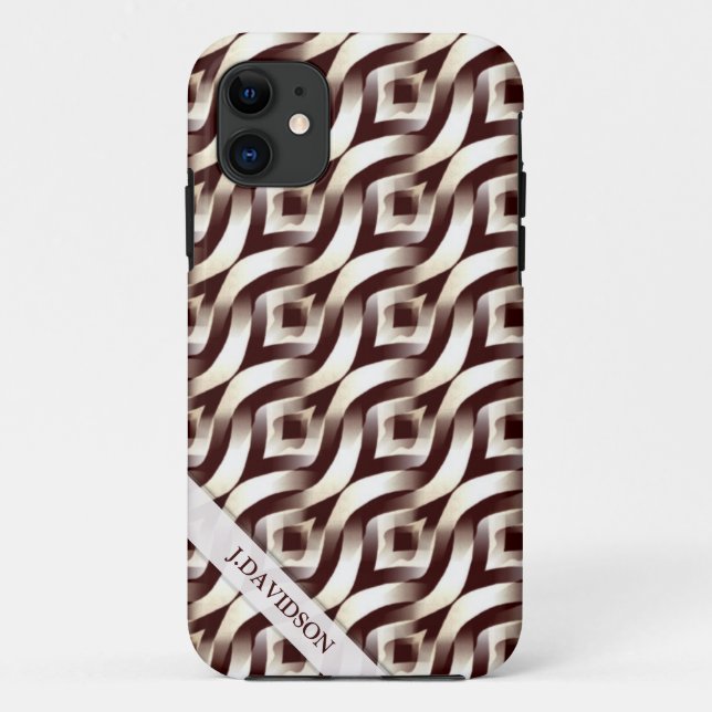Retro Abstrait Textile Motif iPhone 5 Coque (Dos)