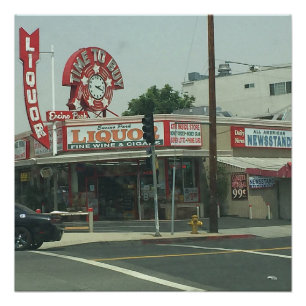 Rétro affiche de regard de Los Angeles