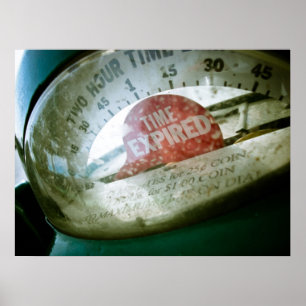 Rétro affiche du parcomètre 01