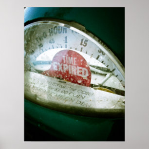 Rétro affiche du parcomètre 02