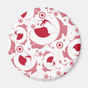 Rétro aimant de silhouette de scooter