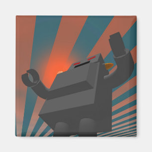Rétro aimant du robot 4 de style