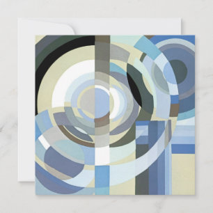 Retro Art Déco Jazz Vintage Cercles Bleus Motif