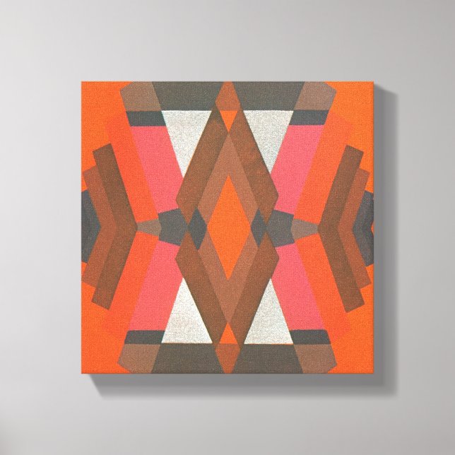 Retro Art Déco Jazz Vintage Warm Diamond Motif (Recto)