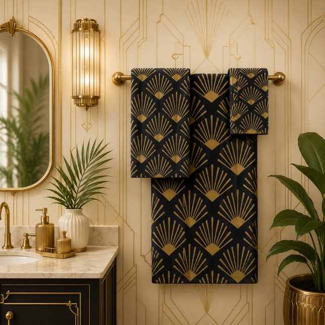 Rétro Art Déco Noir Et Sépia (Créateur téléchargé)
