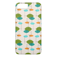 Retro Atomic Mobile Motif iPhone 7 Plus Coque