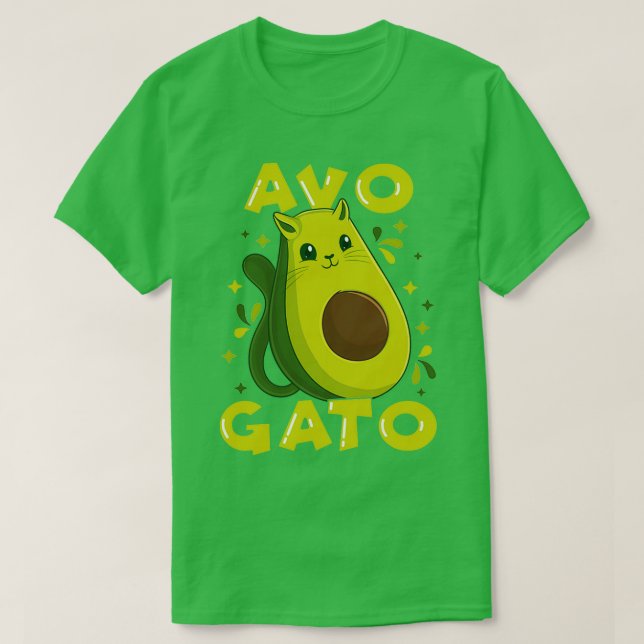 RETRO AVOCADO CAT Classique TShirt (Design devant)