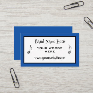 Retro Band Music Note Cartes de visite