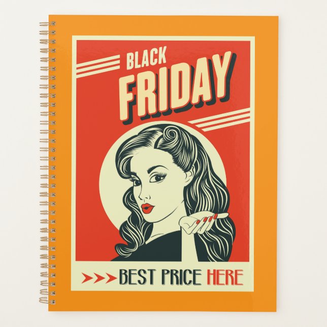 Retro Black Friday Pop Art Pin-Up Girl (Devant)