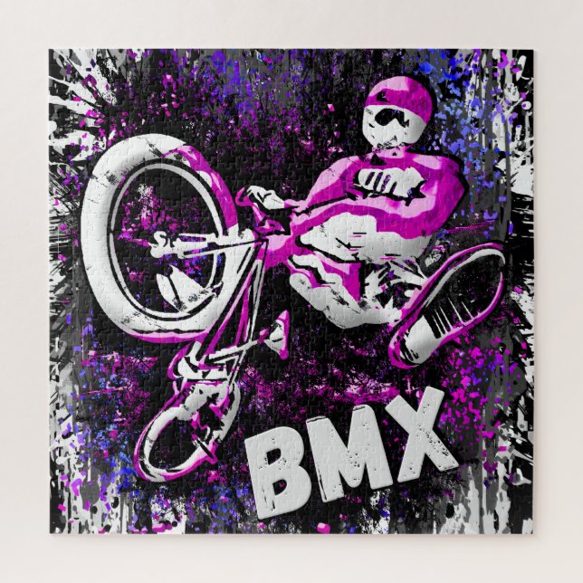 Retro Bmx Bike Puzzle - Bmx Puzzle Trick Jump (Vertical)