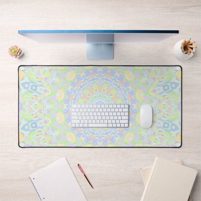 Retro Boho Hippie Vintage Trippy Pastel Mandala (Bureau 1)